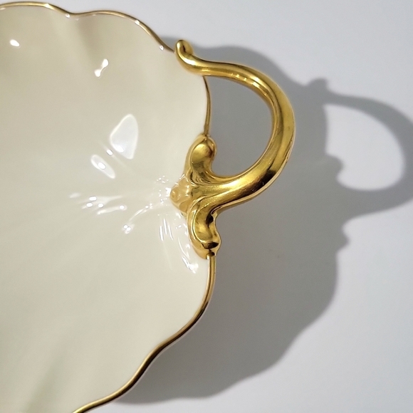 Lenox Hand Decorated 24K Gold Trim Leaf Dish - Picture 5 of 10